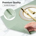 thumbnail image 4 of VCVCOO Green Placemats Set of 4 - Easy Clean Washable Vinyl Placemats, Wipeable Heat Resistant Table Mats for Dining Table, 12x18 inch, 4 of 10