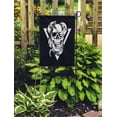 thumbnail image 2 of LADDKE Black Skull Snake White Bones Clip Crest Death Emblem Head Garden Flag Decorative Flag House Banner 28x40 inch, 2 of 2