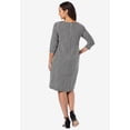 thumbnail image 2 of Jessica London Women's Plus Size Stretch Cotton Boatneck Shift Dress, 2 of 3
