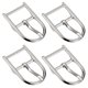 thumbnail image 1 of Metal Rodillo Hebilla, 4uds 7/9 Pulgadas Único Diente Cinturón Hebilla Ovalado Central Barra Hebillas para Cuero Artesanía Accesorios, Plata, 1 of 7