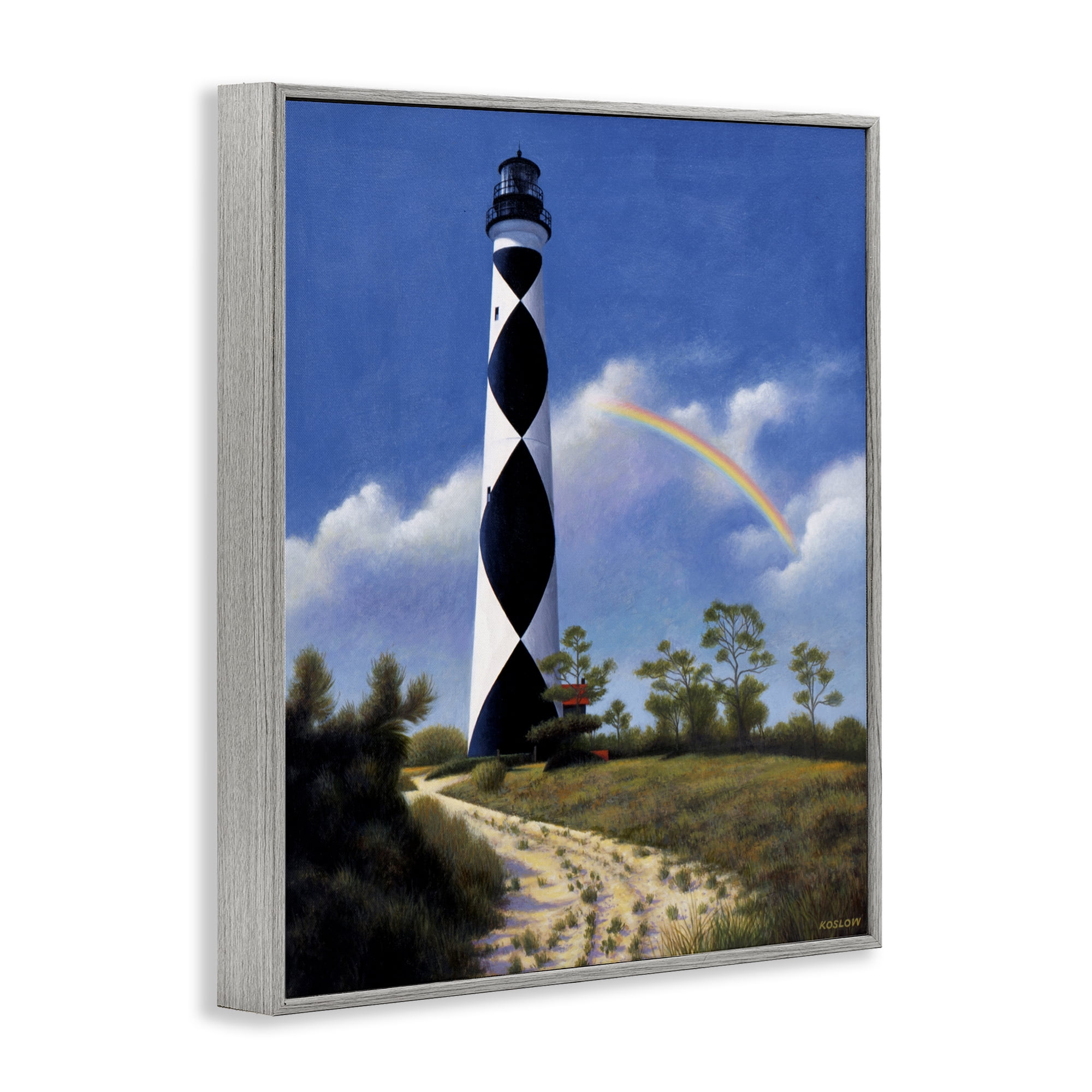 North Carolina Cape Lookout Gray Framed Giclee Art, design by Wind River Studios