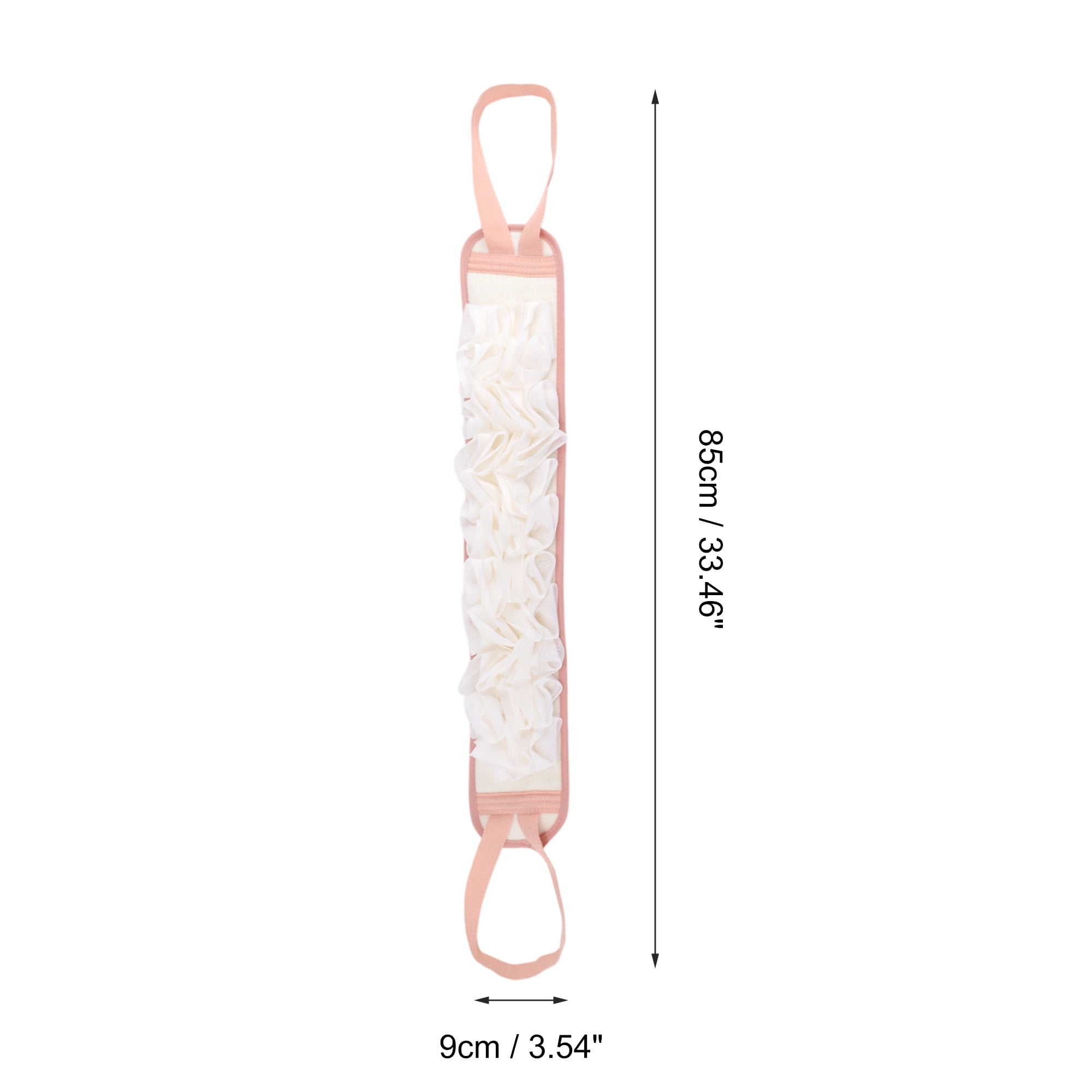 Unique Bargains Drawstring Back Bath Towel for Bathroom 33.46"x3.54" Pink 1 Pc