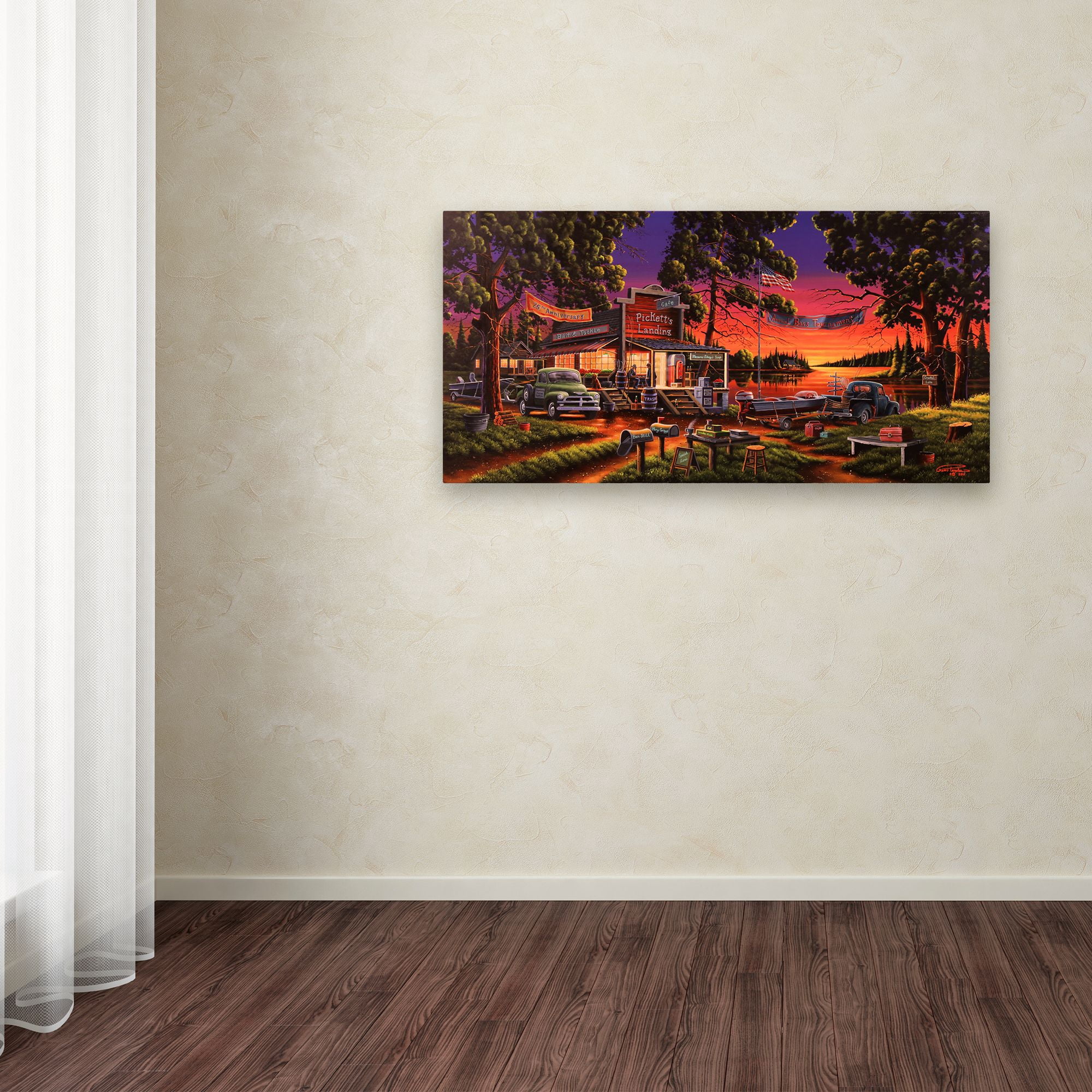 Trademark Fine Art 'Small Town Bass Tournament' Canvas Art by Geno Peoples