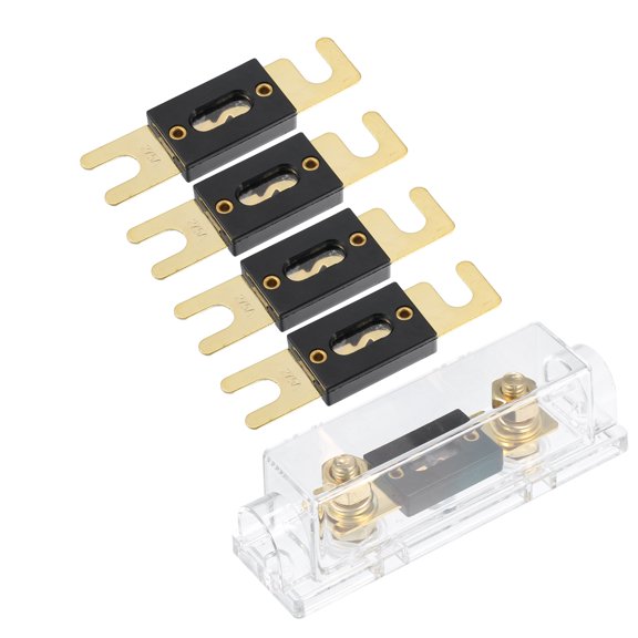 Unique Bargains 1 Set Car 1/0 2 4 AWG Wire Input and Output ANL Fuse Holder with 5pcs 275A ANL Fuses