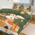 thumbnail image 3 of Quilt Cover Set Fashionable Printed Bedding Covers with Pillowcase Home Textiles, Merry Christmas Deer Holiday Decor Queen (90"x90"), 3 of 5