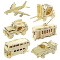 thumbnail image 1 of 3d Wooden Puzzle - 6 Piece Set Wood Dinosaur Skeleton Puzzle, 1 of 2
