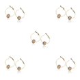 thumbnail image 1 of Minnieouse 1 par de pendientes de aro, aretes de diamantes de imitación estéticos bohemios, joyería de moda para banquete, regalo para hija, cuentas Cuenta Blanca Dorada 5piezas Minnieouse CBP227082, 1 of 5