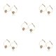 thumbnail image 2 of Sonducket 1 par de pendientes de aro de cristal, pendientes de tuerca para banquete, fecha nocturna, joyería de moda, regalo personalizado, cuenta dorada Cuenta Blanca Dorada 5piezas Sonducket CBP227082, 2 of 5