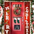 thumbnail image 6 of VerPetridure Christmas Curtain Decoration Christmas Decoration Curtain Creative Decoration Couplets Hanging Flags, 6 of 9
