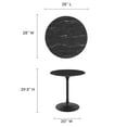 thumbnail image 5 of Modway Lippa Round 28" Mid-Century Modern Artificial Marble Dining Table in Black Black, 5 of 7