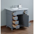 Stufurhome Abigail Embellished 36 Inches Grey Single Sink Bathroom ...