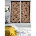 thumbnail image 3 of Brown Coffee Cup Sheer Curtains 63 Inch Length 2 Panels Set Window Treatments, Vintage Coffee Beans Love Heart Rod Pocket Semi Curtains for Living Room/Bedroom/Kitchen Décor, 104"W x 63"L, 3 of 7