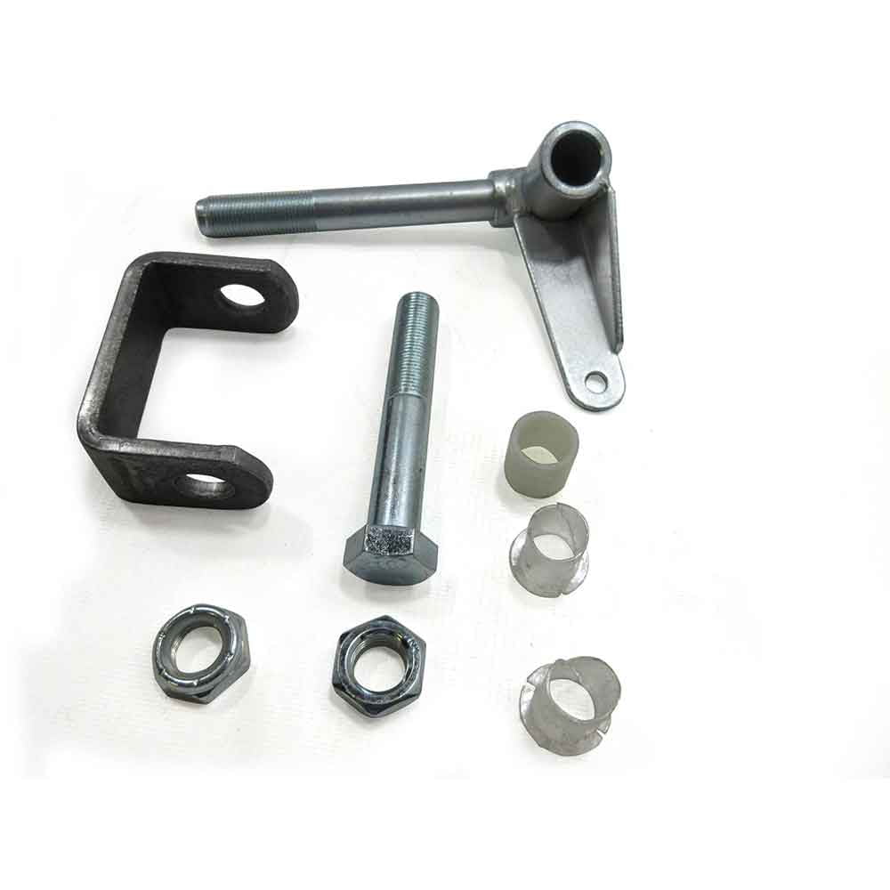 Spindle & Bracket Set, 5/818 Axle X 41/2" Length, 5/8" Kingpin, Side