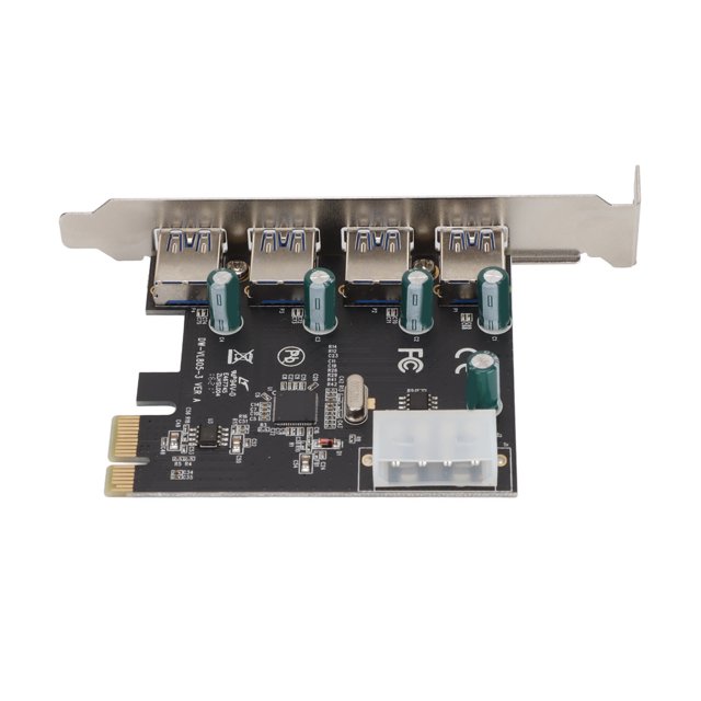 PCIE à USB3.0 Carte d'Extension 4 Ports PCI Express X1 Interface Haute Vitesse Stable Carte Adaptateur de Transfert