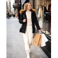 thumbnail image 4 of WenVen Women's Puffer Jacket Quilted Winter Coat Thicken Windproof Snow Outerwear with Hood Black L, 4 of 13