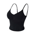 thumbnail image 4 of Sparkly Crop Camisole Tops for Women V Neck Spaghetti Strap Glitter Silk Cami Tank Tops Rave Party Clubwear, 4 of 4