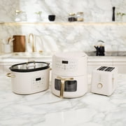 Thyme & Table 2-Slice Toaster, Extra-Wide Slots with Removable Crumb Tray, Sand White