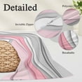 thumbnail image 3 of Pink Gray Ombre Pillow Covers 12"x20", Modern Abstract Moire Art Geometric Soft Brushed Microfiber Breathable Throw Pillow Covers, Decorative Pillowcase with Zipper for Couch Sofa Bedroom Living Room, 3 of 9