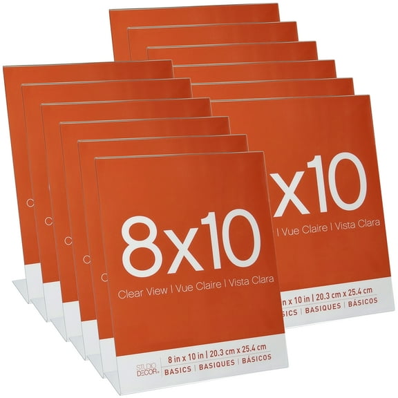 12 Pack: Acrylic Bent Vertical 8" x 10" Frame - Basics by Studio Decor