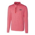 thumbnail image 2 of Men's Cutter & Buck  Red Lansing Lugnuts Stealth Heathered Quarter-Zip Top, 2 of 3