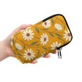thumbnail image 2 of SEANATIVE Soft Neoprene Zipper Eyeglasses Pouch with Double Compartment Glasses Case Water-Resistant Lightweight Portable Eyewear Holder Bag for Women Men Travel, Yellow Daisy Print, 2 of 7