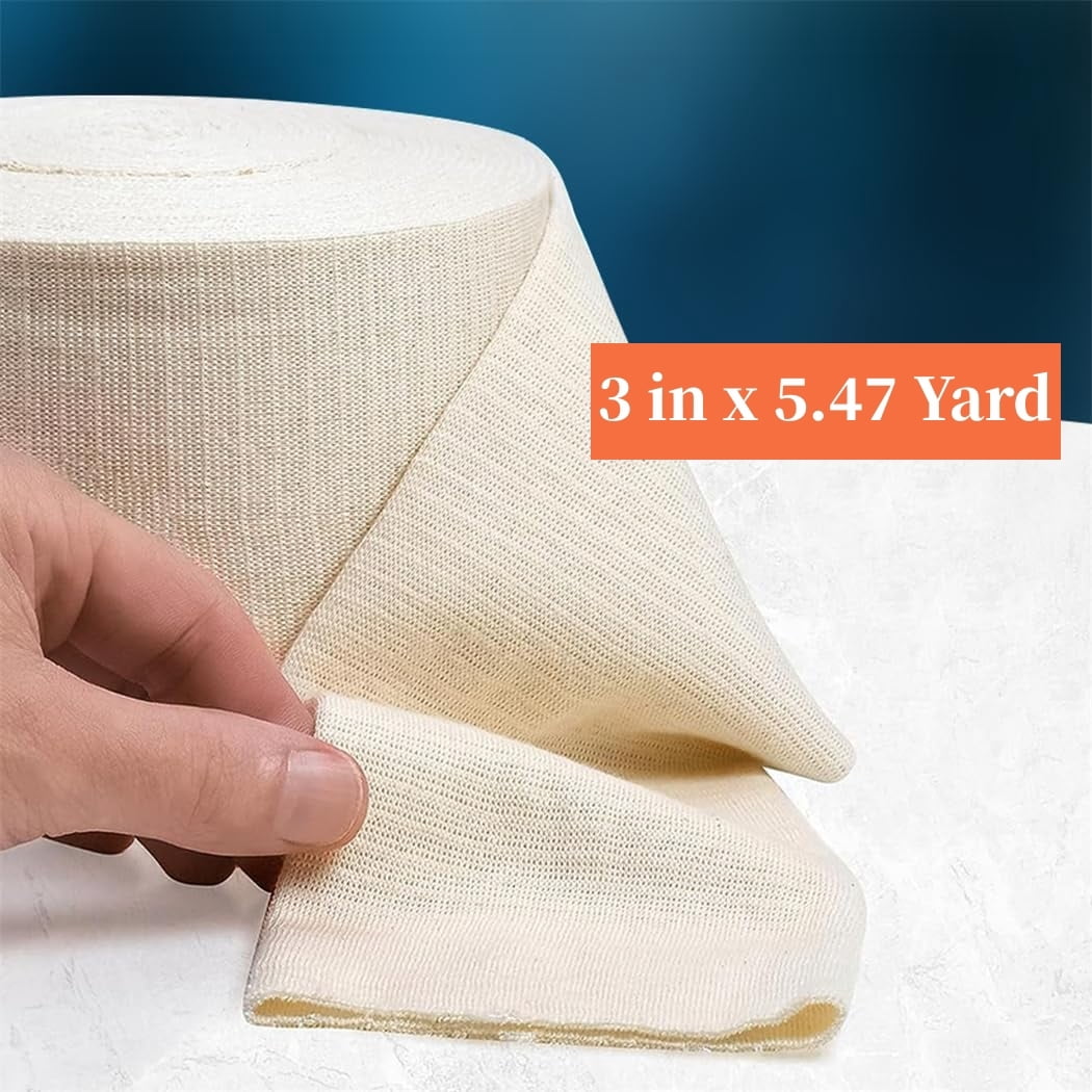 3 inch Cotton Stockinette Tubular Bandage 5.5 Yard Comfortable Arm Stockinette Tubing Reusable Elastic Bandage Sleeve for Ankles and Elbows,Arms, Legs