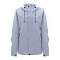 thumbnail image 5 of Rain Jacket for Women Men Fall Outdoor Windproof Waterproof Lightweight Breathable Zip Up Hooded Jackets Windbreaker, 5 of 7