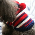 thumbnail image 4 of SPRING PARK Pet Dog Stripe Design Dog Wool Blend Sweater with Ball Puppy Cat Knitwear, 4 of 6