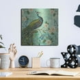 thumbnail image 6 of Luxe Metal Art 'Peacock Arbor V Blue' by Sue Schlabach, Metal Wall Art, 12"x12", 6 of 7