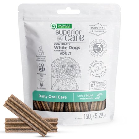 Nature’s Protection Superior Care Grain Free Herring Dog Treats, 5.29 oz Bag