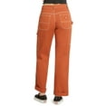 thumbnail image 2 of DICKIES Womens Orange Pocketed Zippered Carpenter  High Rise Straight leg Pants Juniors 13\31, 2 of 2