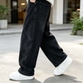 thumbnail image 5 of Auroural 5T Boys Pants Outfit Children's Solid Color Leisure Sports Wide Leg Pants Full Length Pants Pants, 5 of 8