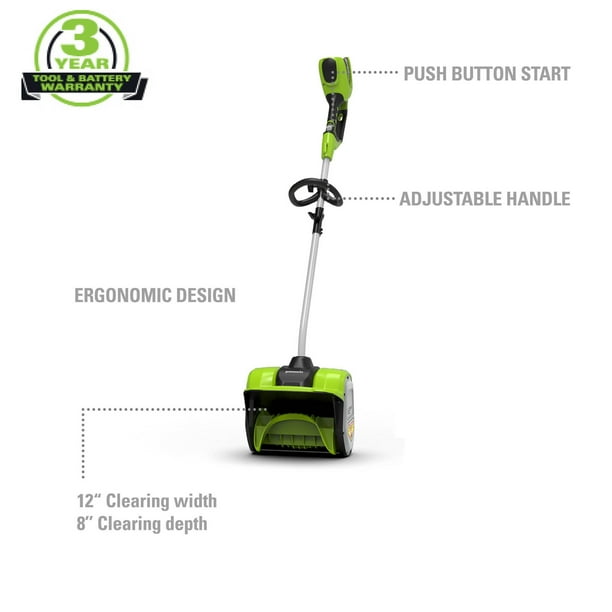 Greenworks snow 2024 shovel 40v