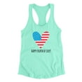 thumbnail image 3 of Fourth Of July Flag Heart Racerback Tank Women -Image by Shutterstock, Female XX-Large, 3 of 4