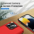 thumbnail image 3 of Allytechgroup Rugged Case for Apple iPhone 16 Pro, Hybrid TPU PC Back Cover Drop Proof Anti-Scratch Bumper Camera Lens Protective Phone Case Cover for Apple iPhone 16 Pro, Red+Black, 3 of 6