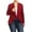 Burgundy, variant on Women's Plus Size Casual Long Sleeves Open Front Solid Office Work Wear Blazer Jacket