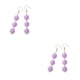 thumbnail image 1 of Pendientes de gancho trenzado Qarigey para mujer colgantes Púrpura 2piezas, 1 of 6