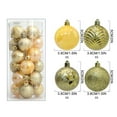thumbnail image 3 of RBCKVXZ Small Size 24ct Christmas Ball Ornaments (1.5"/38mm), Shatterproof Plastic Christmas Bulbs, Hanging Decorations for Xmas Tree, Holiday, Wedding, Party, 3 of 6