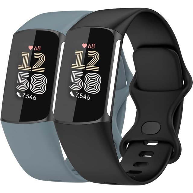 MYKOMI Compatible avec Fitbit Charge 6 / Fitbit Charge 5 Bandes, Bande de Remplacement en Silicone Doux pour Femmes Hommes