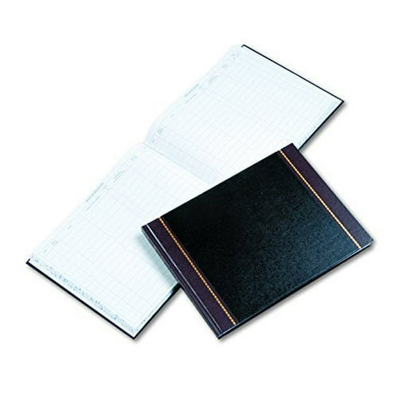 Detailed Visitor Register Book, Black Cover, 208 Ruled Pages, 9 1/2 X 12 1/4