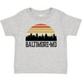 thumbnail image 3 of Inktastic Baltimore Maryland Skyline Sunset Boys or Girls Baby T-Shirt, 3 of 5