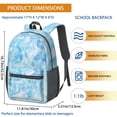 thumbnail image 3 of 17 Inch Lightweight Backpack,PVC Waterproof Oxford Fabric, Ergonomically Designed, with Large Capacity, Frozen Aesthetic Pattern, 3 of 5