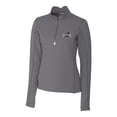 thumbnail image 2 of Women's Cutter & Buck Steel Utah State Aggies Traverse Stretch Quarter-Zip Pullover Top, 2 of 3