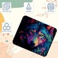 thumbnail image 3 of Wolf Printed Square Gaming Mouse Pad, Non-Slip Rubber Bottom Mouse Mat for Office, 8.3x9.8 Inch, 3 of 6