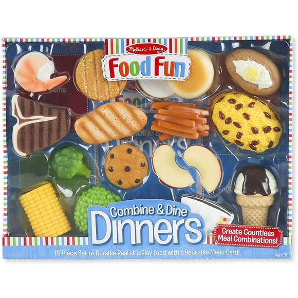 Set Play Food Melissa & Doug Food Fun Combine & Dine Blue