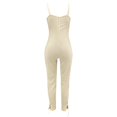 thumbnail image 5 of B91xZ Salopettes Décontractées pour Femmes Super Confortables en Denim Extensible, Beige TG, 5 of 5