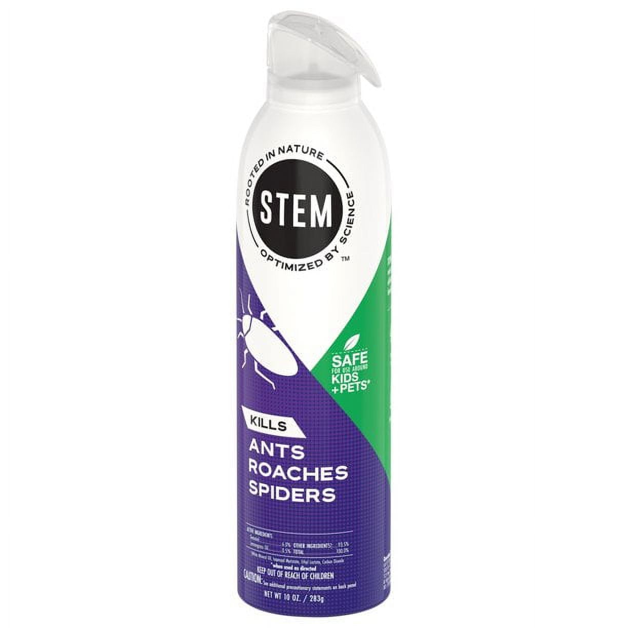 STEM Kills Ants, Roaches and Spiders ,plant-based active ingredient bug spray, botanical insecticide for indoor and outdoor use , 10 Ounce (Pack of 8)