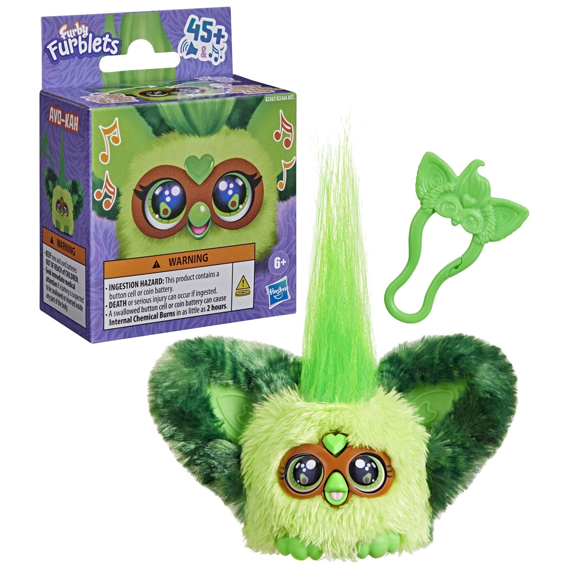 Furby Furblets Avo-Kah Mini Foodie Friend, Electronic Plush Toys