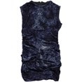 thumbnail image 1 of GUESS Robe Moulante en Velours Imprimé Animal pour Femmes, Bleu, Très Grand, 1 of 2