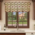 thumbnail image 6 of Brown Desert Camels Curtain Valances for Windows, Kitchen Valance Window Treatments Panel 2 Pack, Tropical Date Coconut Trees Cords Leaves Rod Pocket Short Curtains for Bathroom Bedroom 42 x 18 Inch, 6 of 8